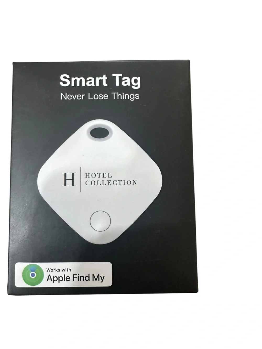 Hotel Collection White Smart Tag - Works with Apple Find My phone